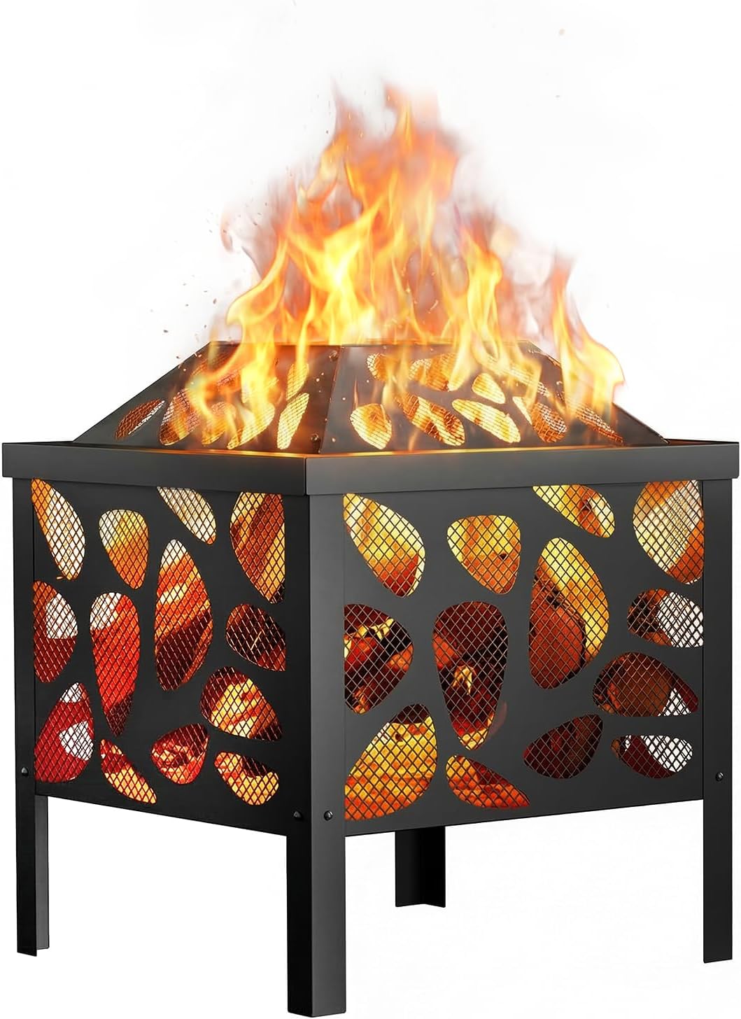 Fire Pit Bowl - Brasero extérieur compact de 15,7 pouces,