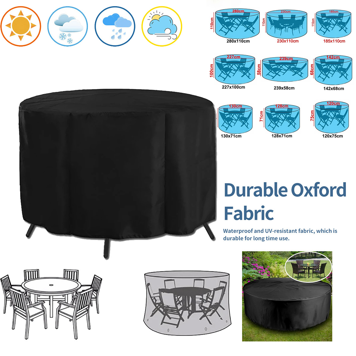 Outdoor Furniture Upholstery Near Me - Housse de protection ronde pour meubles