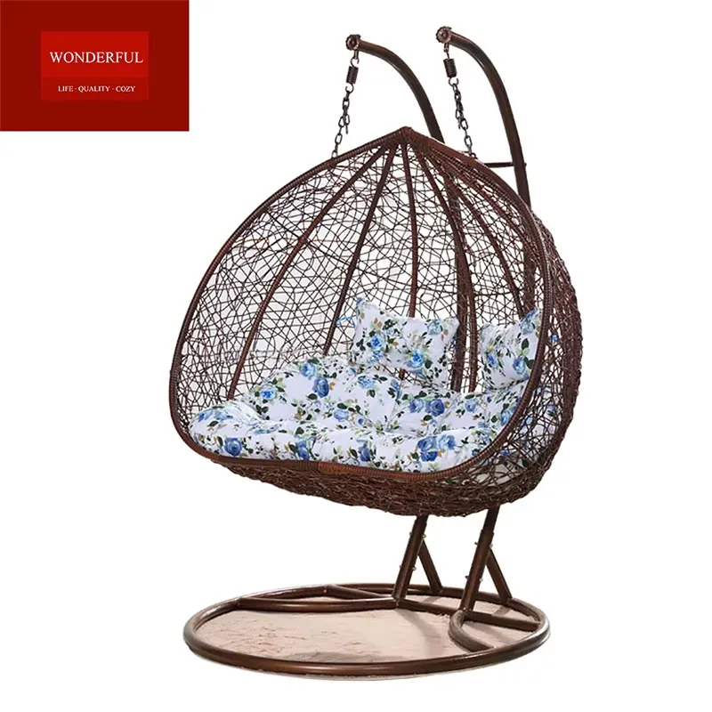 Hanging Egg Chair - Fauteuil suspendu double en rotin le