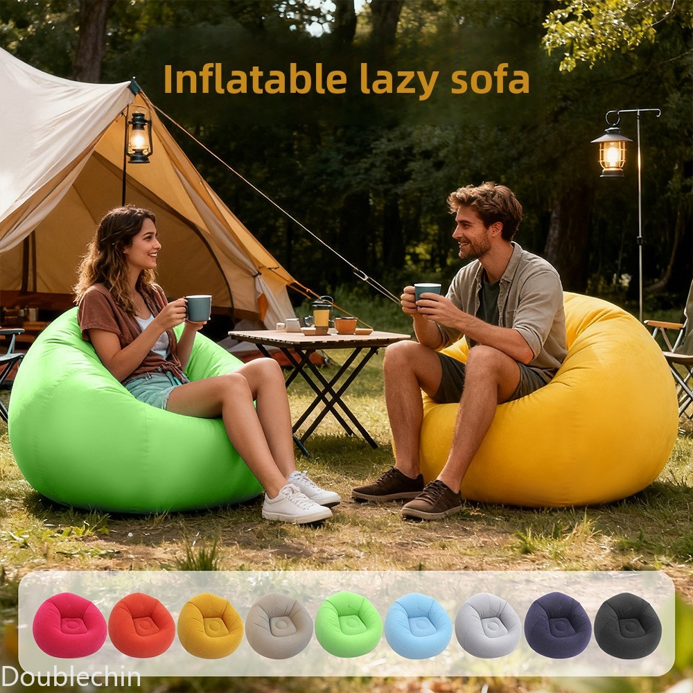 Outdoor Furniture Lowes - Fauteuil gonflable floqué individuel, pouf pliable