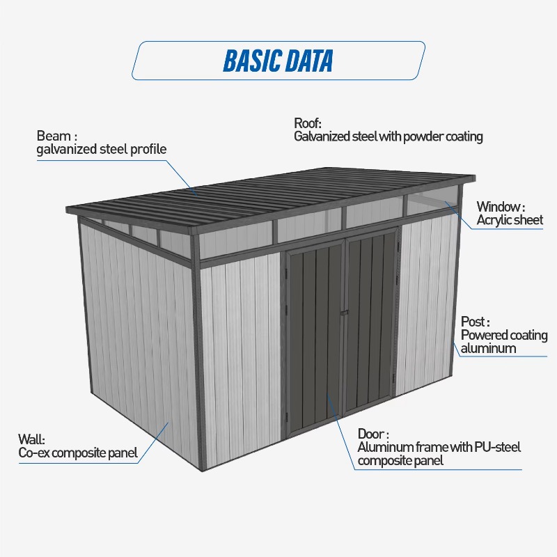 D2833 3M*3M Abri de rangement  - Outdoor Furniture Metal avis et prix