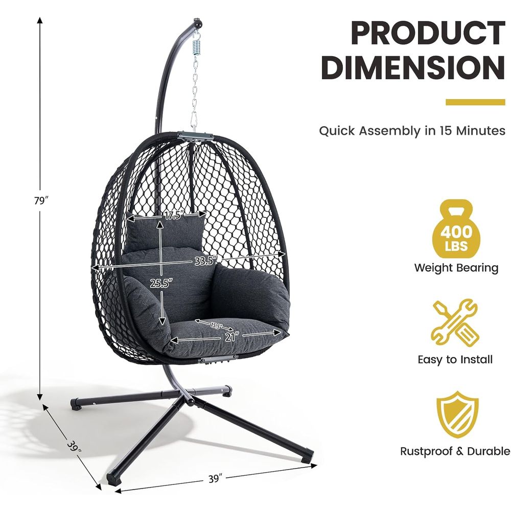 Fauteuil suspendu d'extérieur  - Hanging Egg Chair avis et prix