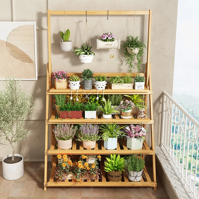 Étagère à fleurs en bois massi - Outdoor Furniture Wooden avis et prix