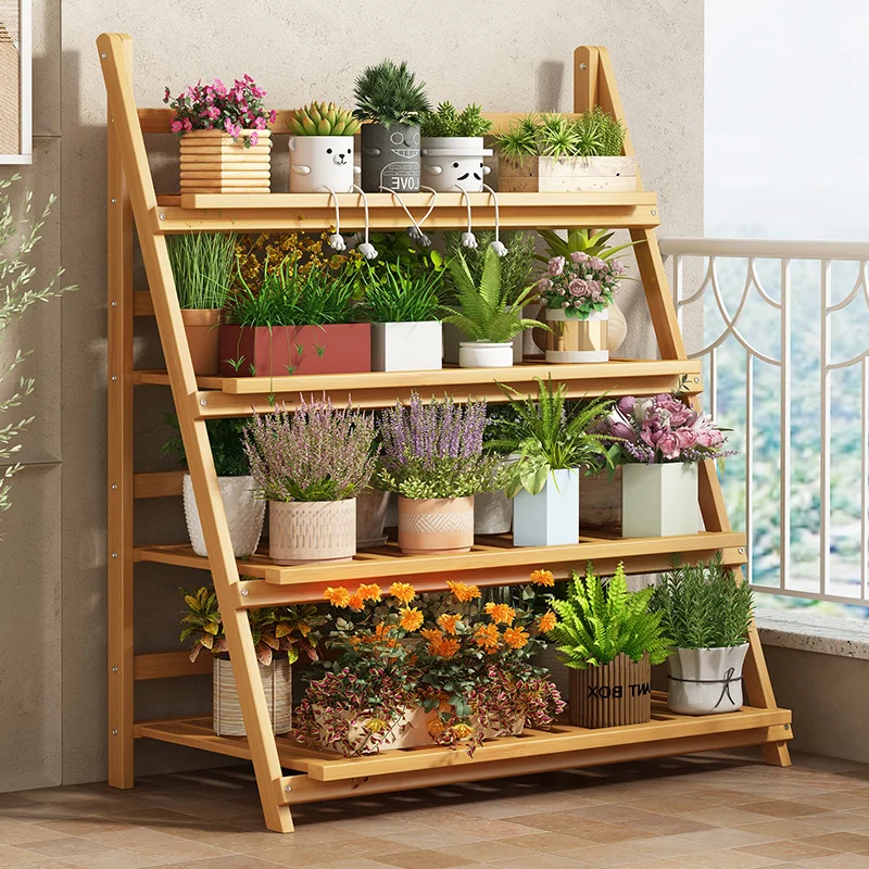 Étagère à fleurs en bois massi - Outdoor Furniture Wooden avis et prix