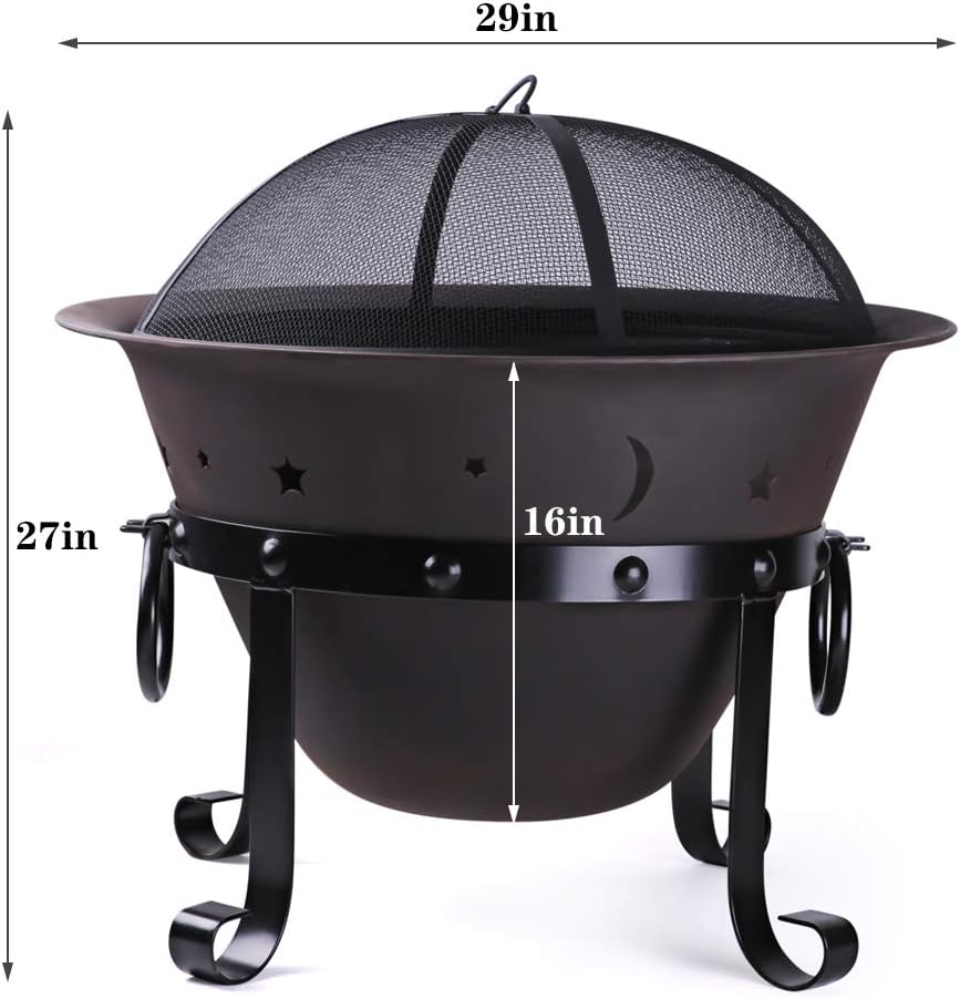 Brasero en fonte, 29 pouces, r - Fire Pit Bowl avis et prix