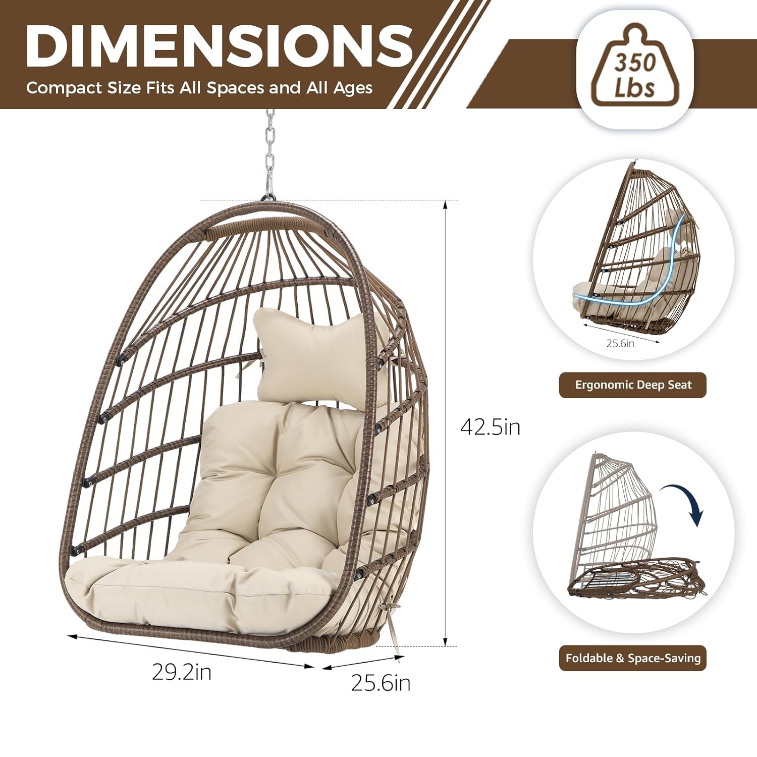 Fauteuil suspendu d'extérieur  - Hanging Egg Chair avis et prix