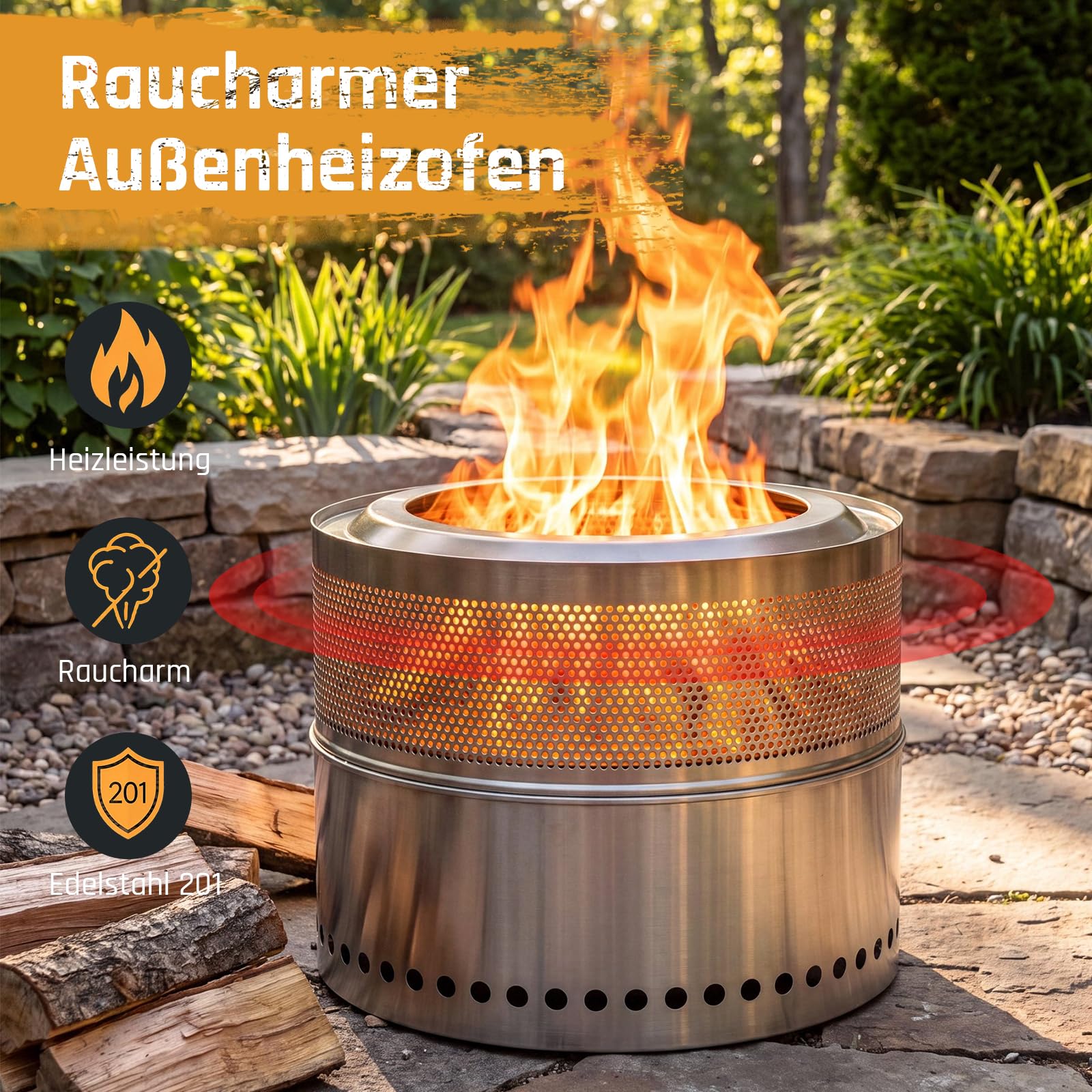 Brasero en acier inoxydable 50 - Fire Pit Bowl avis et prix