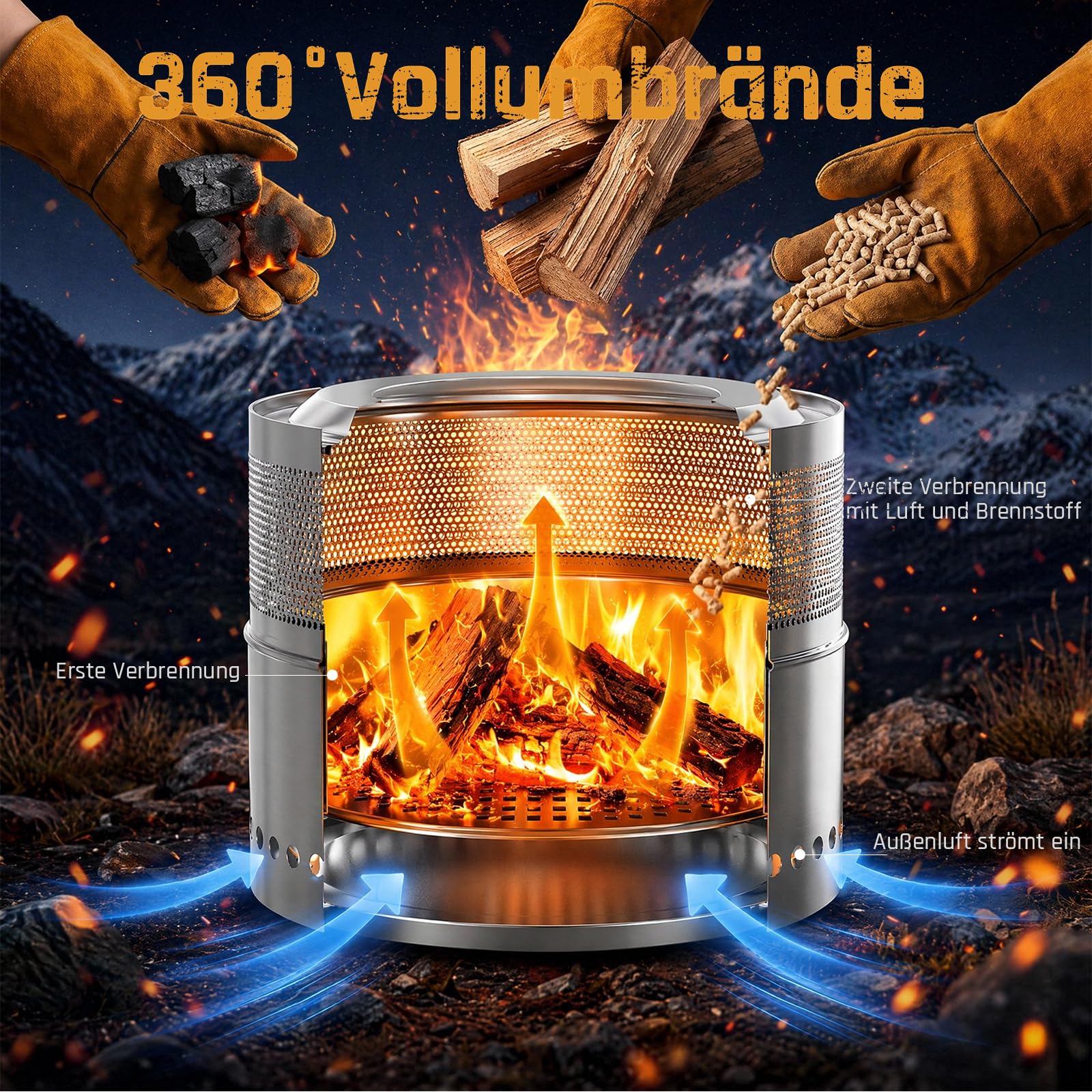 Brasero en acier inoxydable 50 - Fire Pit Bowl avis et prix