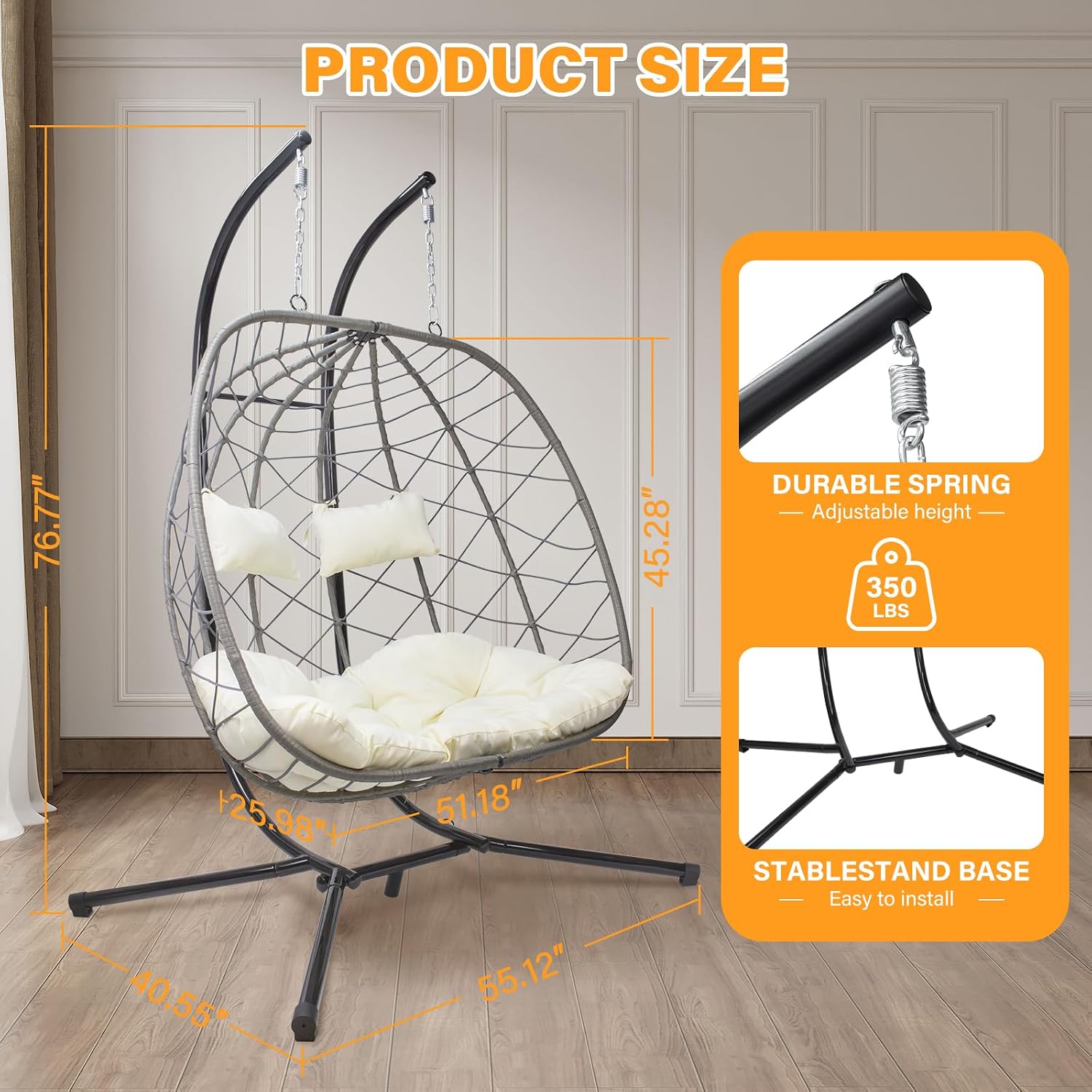 Fauteuil suspendu en forme d'œ - Hanging Egg Chair avis et prix