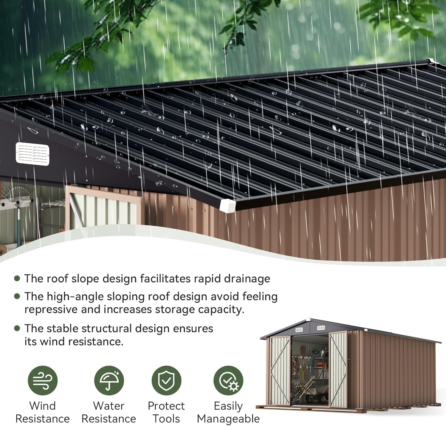 Abri de jardin extérieur 12 x  - Outdoor Furniture Metal avis et prix